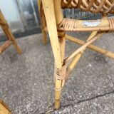 Pair of vintage rattan chairs