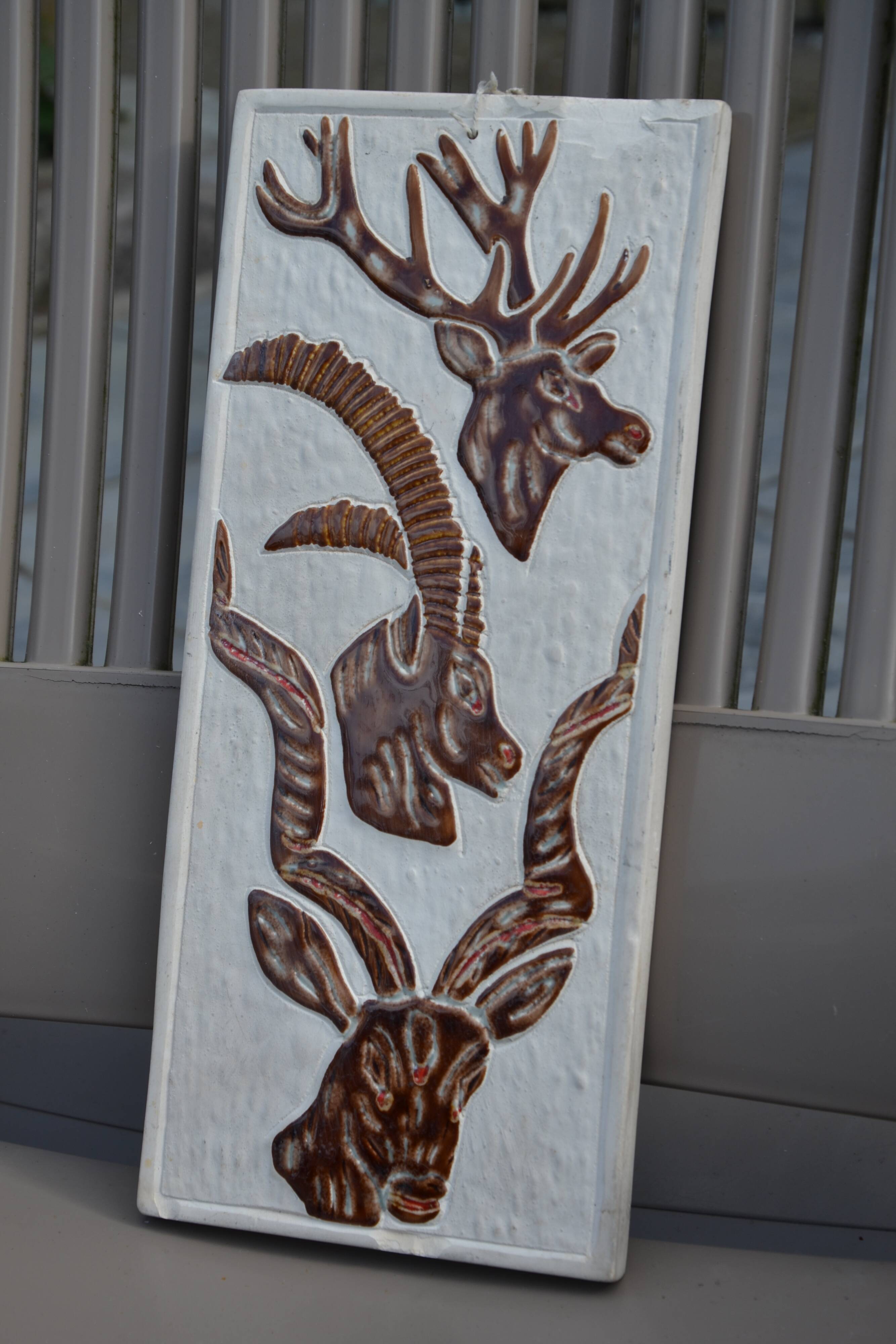 Robert Loiseleur ceramic wall plaque, 1950s-60s