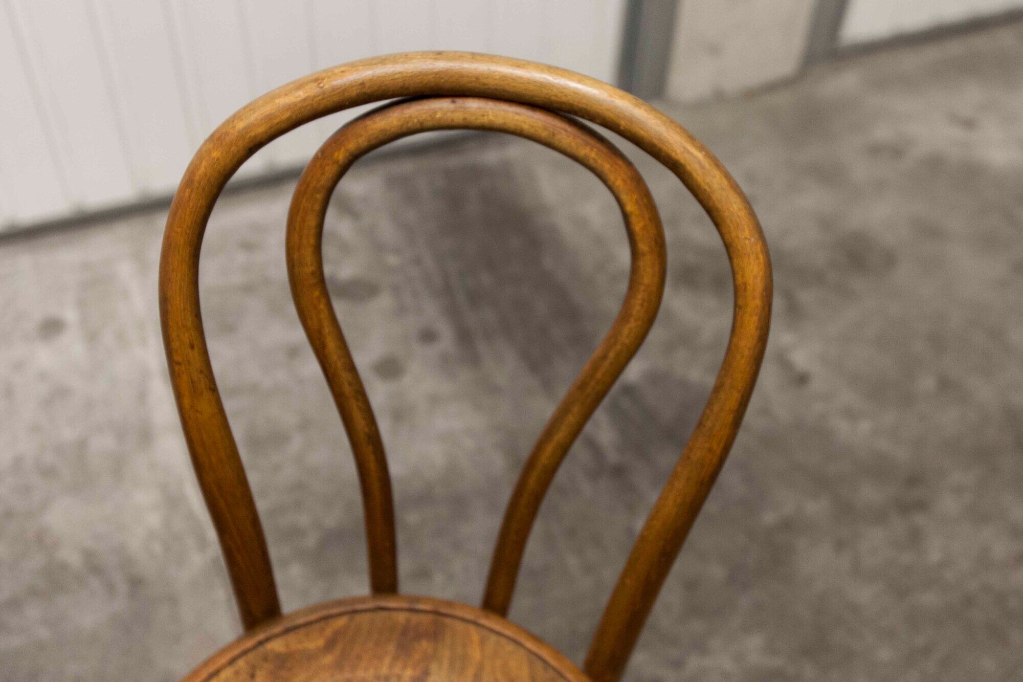 Pair of bistro chairs Fischel 1930 curved wood