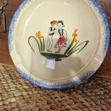 Assiette Bretonne de Pornic en faïence ancienne