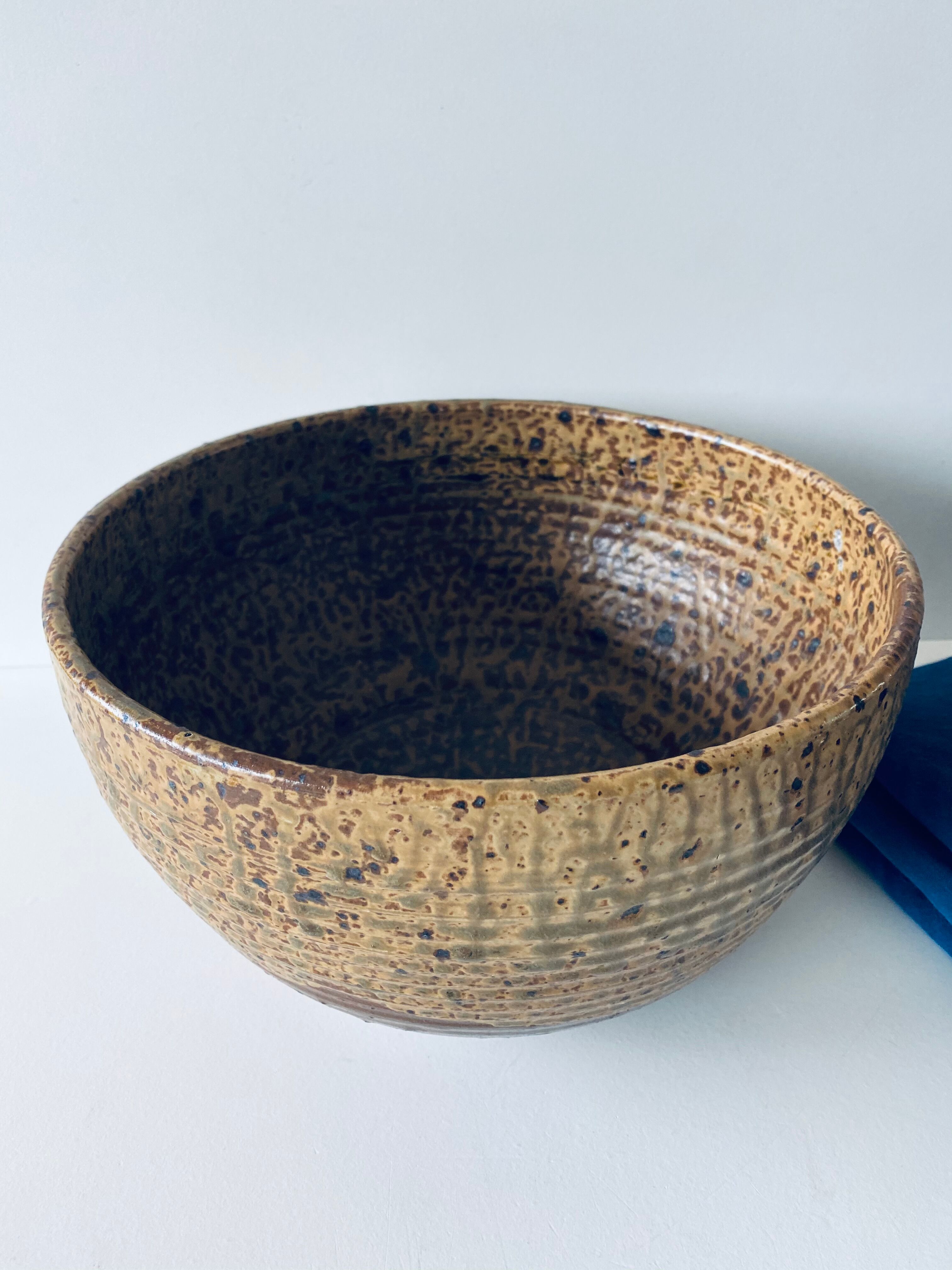 Signed sandstone bowl