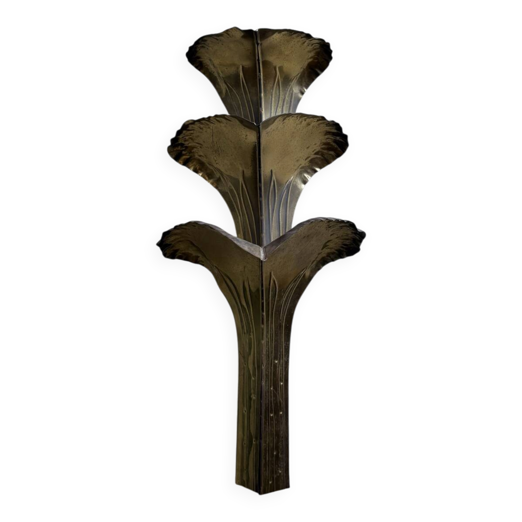 Rare wall sconce in brass – Tommaso Barbi style – 1970s