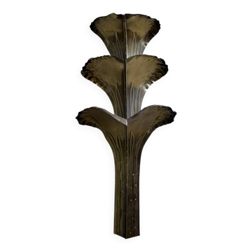 Rare wall sconce in brass – Tommaso Barbi style – 1970s