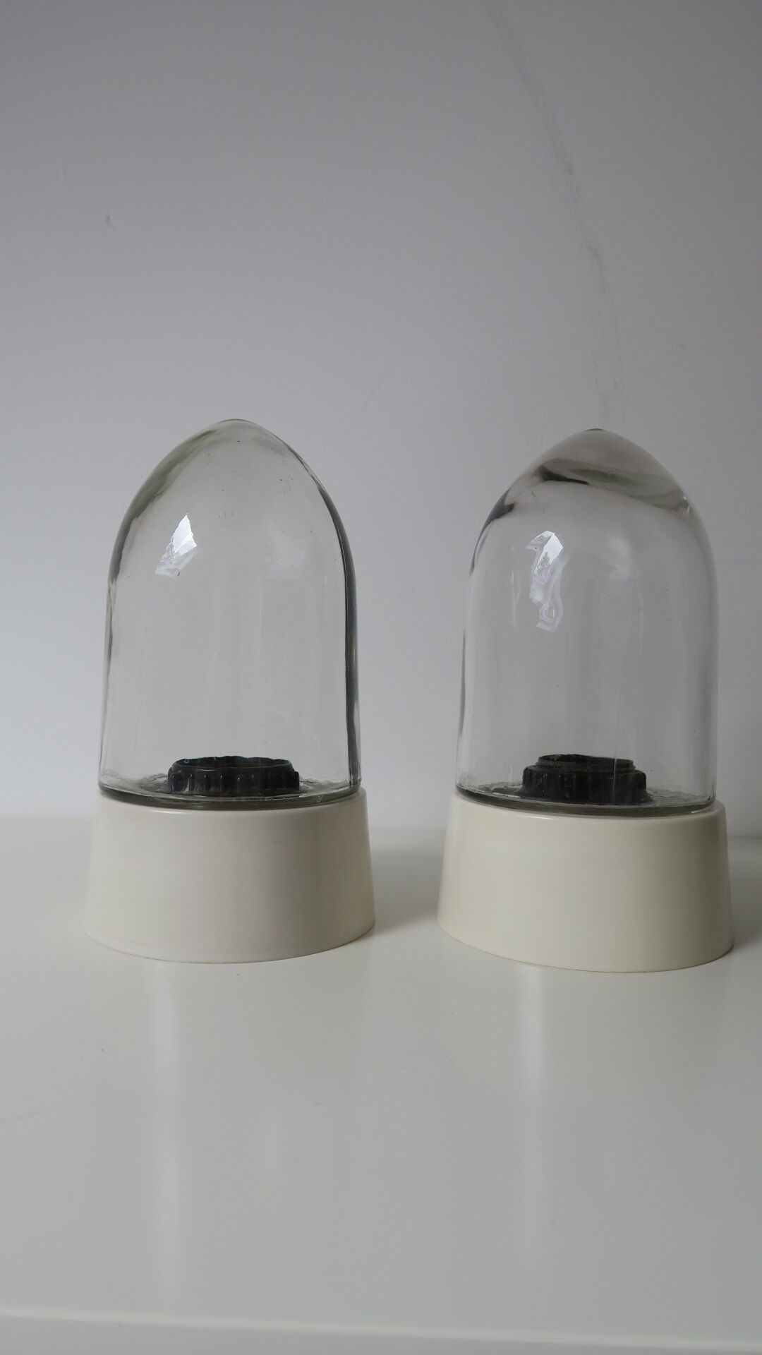 2 lamps, wall lamp or table lamp, ball shape, 50s
