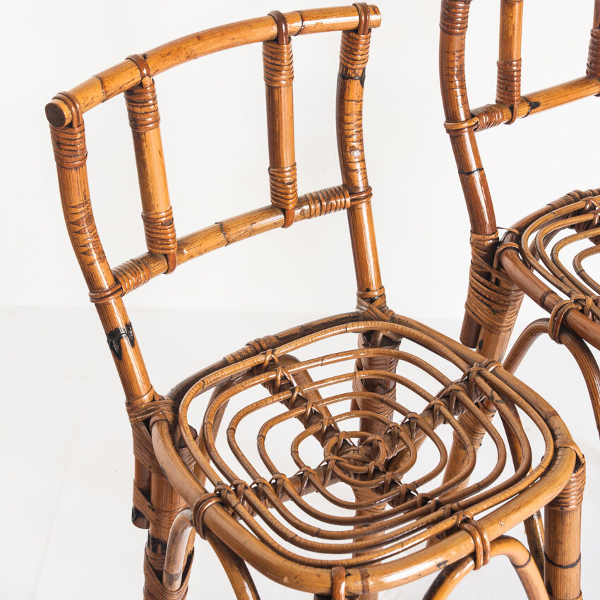 Pair of Vintage Cannée chairs - France, 1960