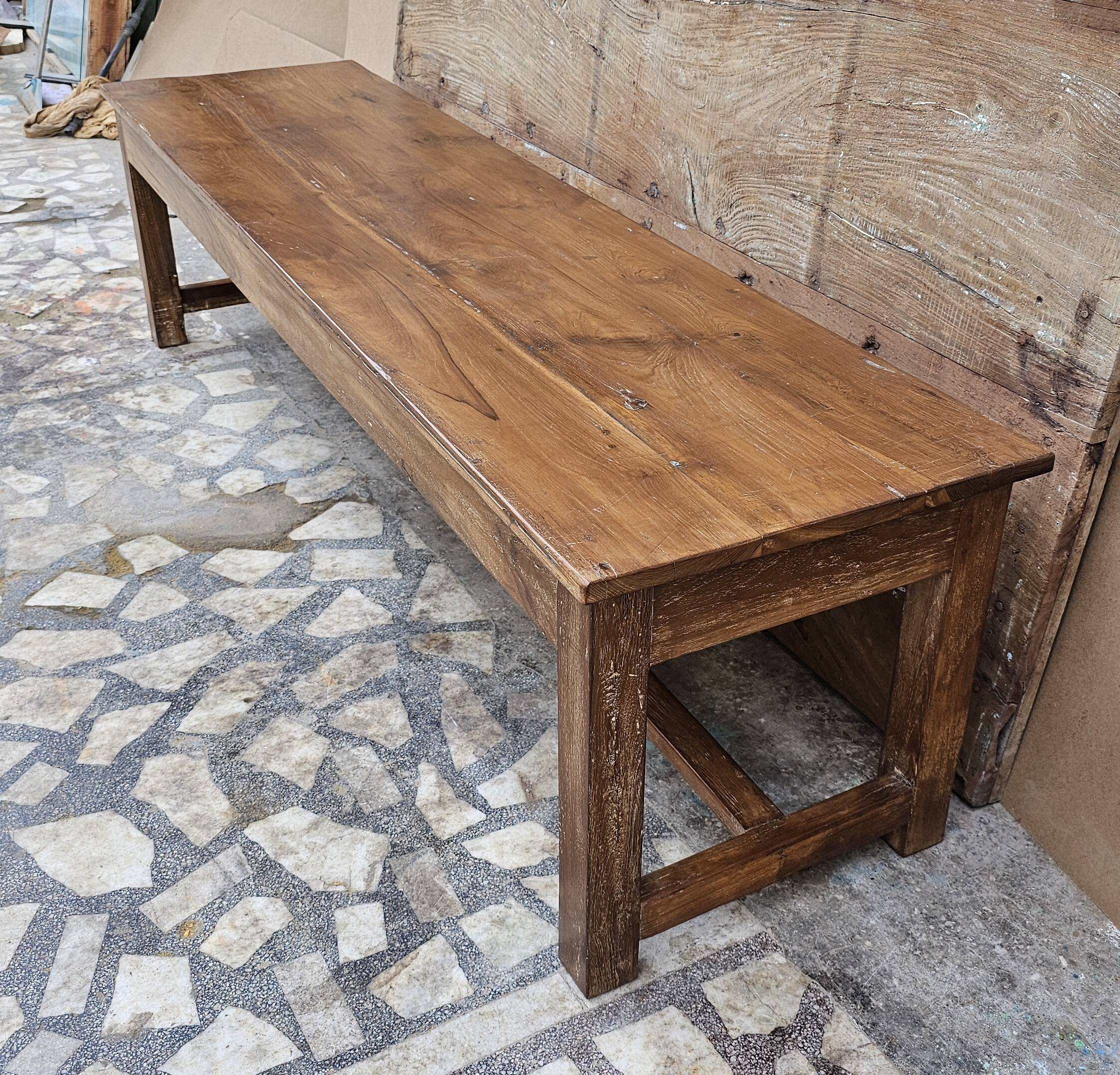 Old Burmese teak bench