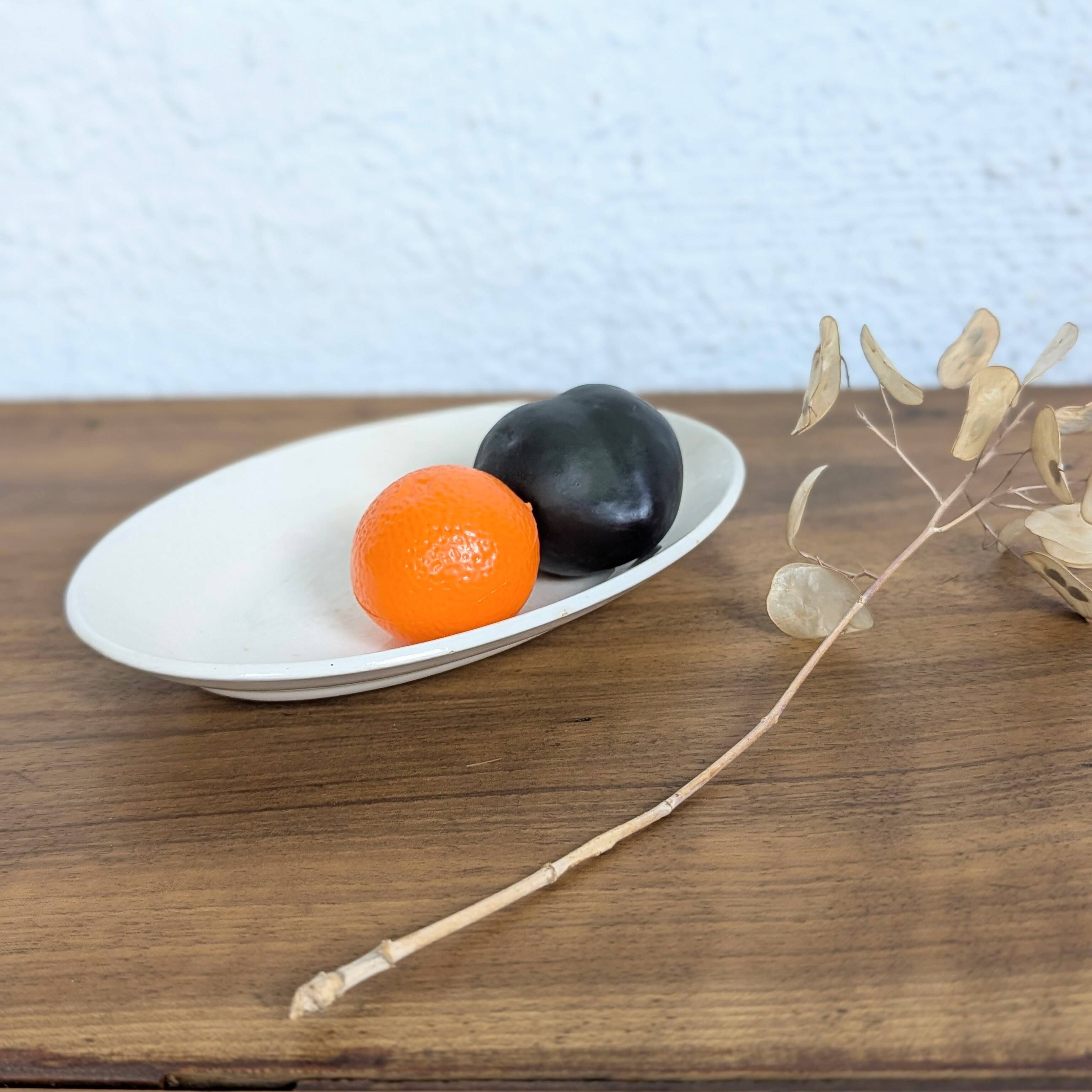 White earthenware platter Digoin & Sarreguemines