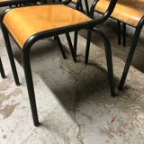 8 mulcca vintage school chairs