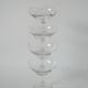 set of 4 engraved crystal champagne glasses 1950 8.5 x 10 cm