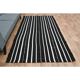 Striped Kilim Black White Vintage Handmade Area Rug  148x261