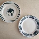2 assiettes terre de fer Badonviller