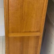 Vintage wardrobe with compass feet, sliding doors