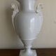 XXL white lion head neo-classical amphora vase from the Empire Consulate.