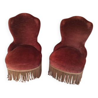 Pair of toad armchairs