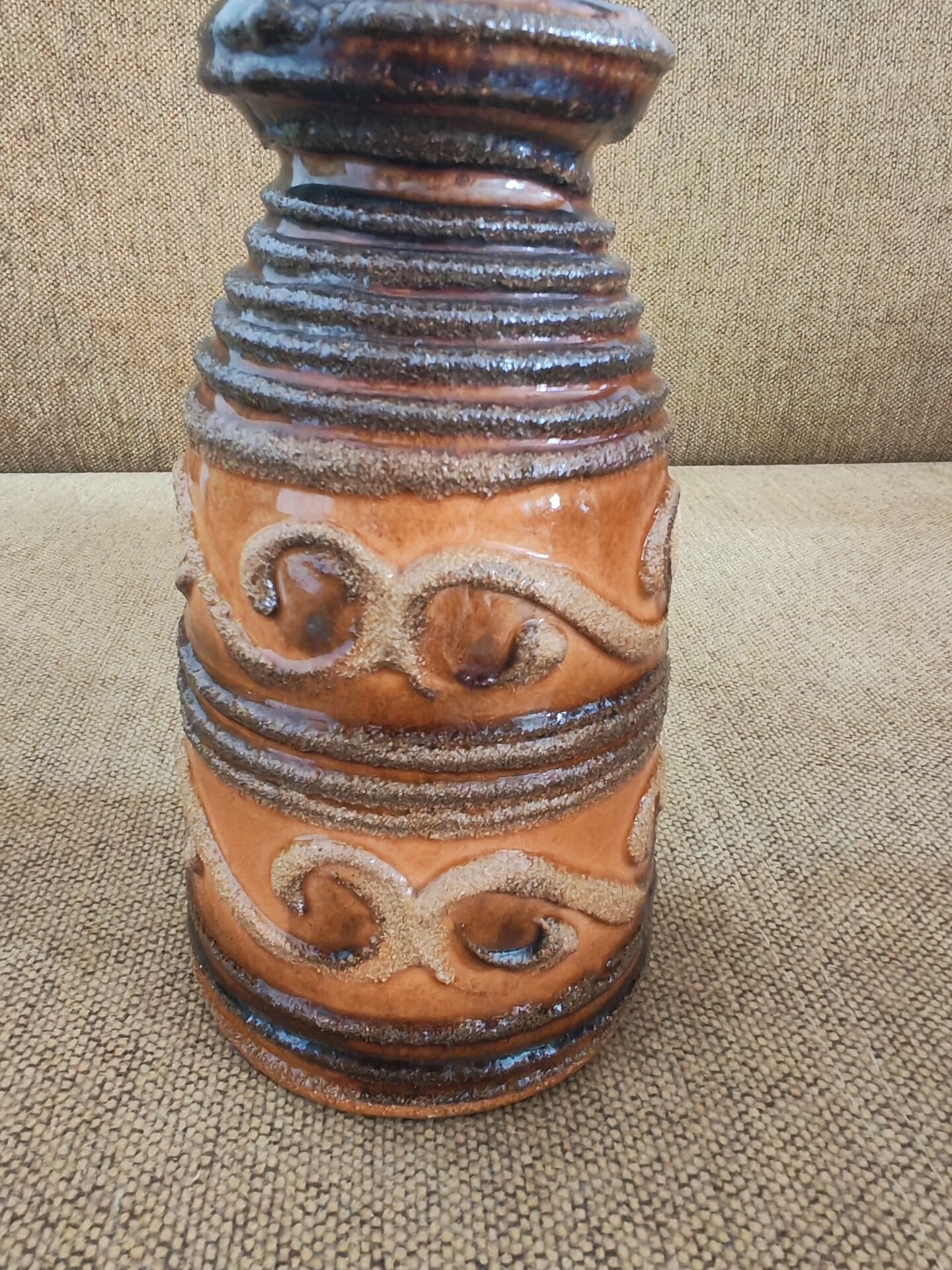 Composition de 3 vases allemandes  style brutaliste 1960
