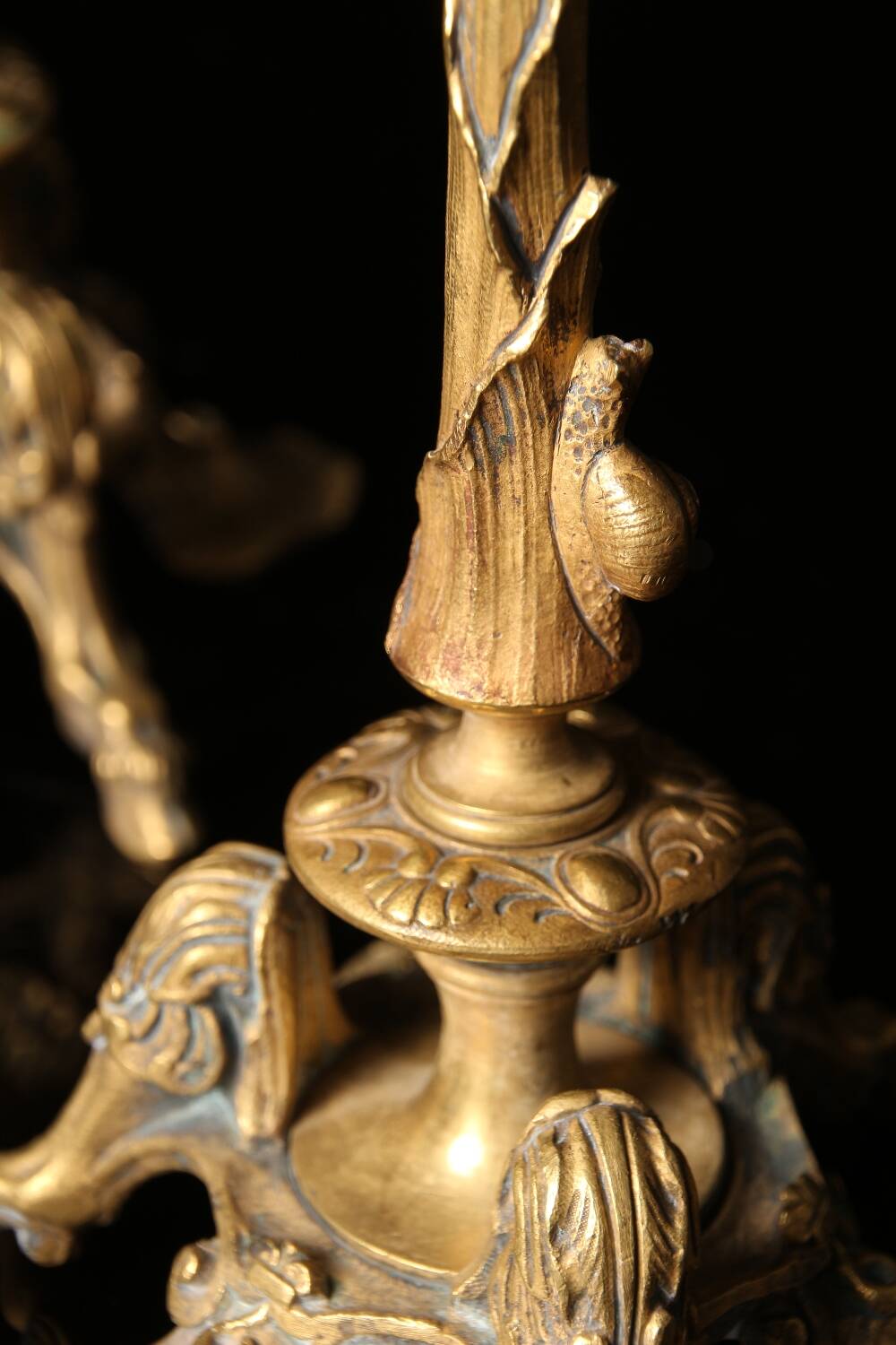 Pair of tripod candlesticks by Paul-Auguste Gagné (19th century)