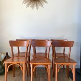 Set of 6 Luterma bistro chairs in beech wood 40-50s