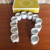 12 old candlesticks ikea design ehlen johansson white ceramic + box
