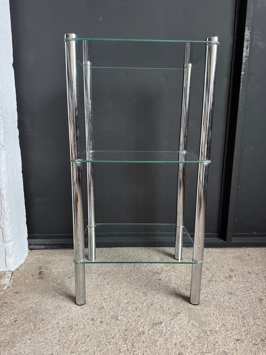 1970s chrome shelf