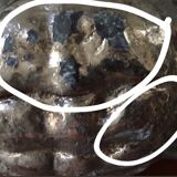 Silver metal box in crab shape