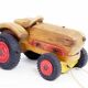 Authentic wooden toy label "Spielgut", Tractor and trailer