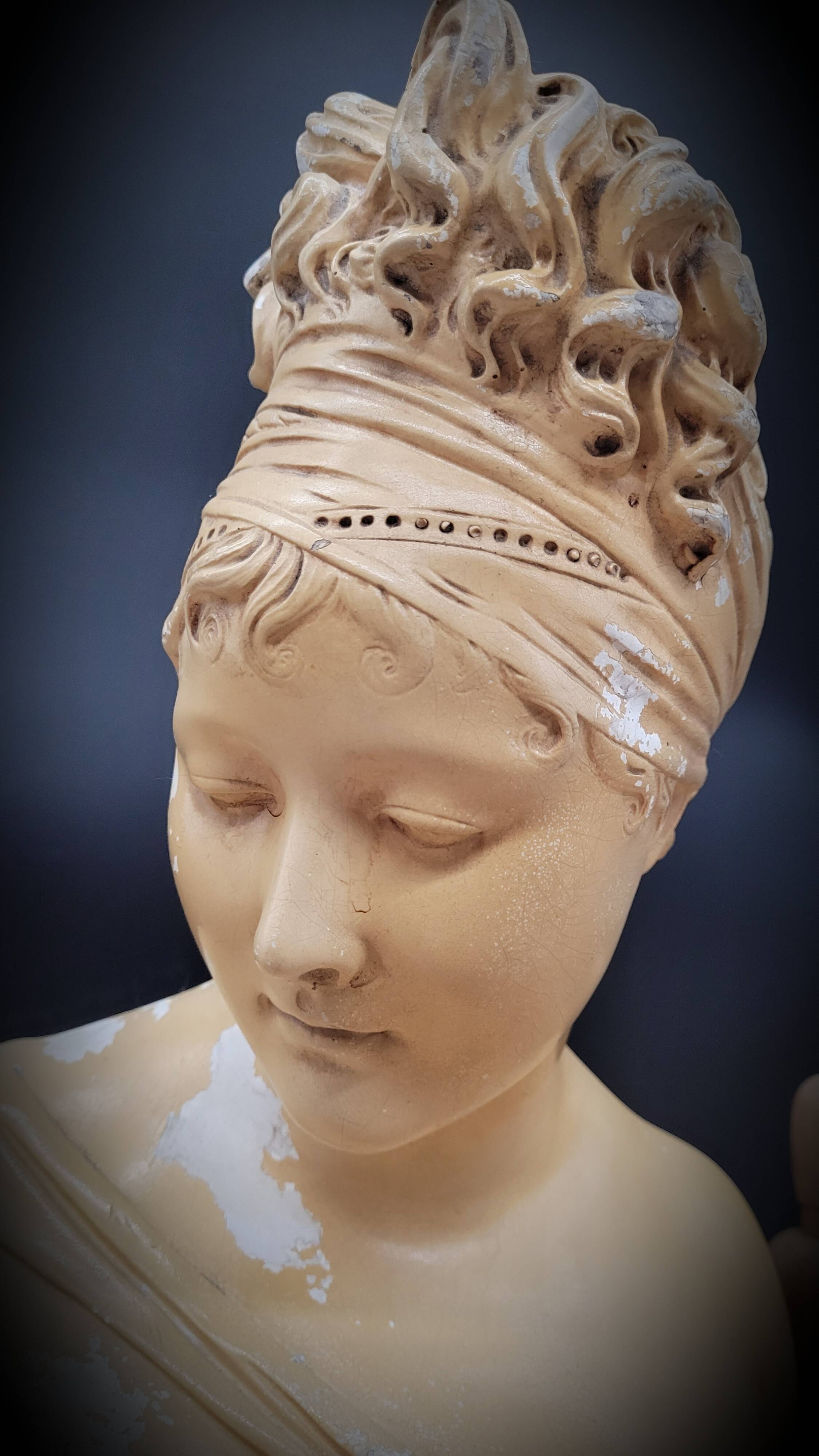 Female plaster bust