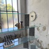 Roche Bobois stone and glass sculpture shelf 1970s