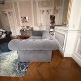 Paire de canapés Chesterfield