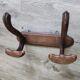 Wall-mounted cloakroom coat racks hooks wood vintage