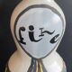 “Fine” earthenware bottle Roger Capron Vallauris