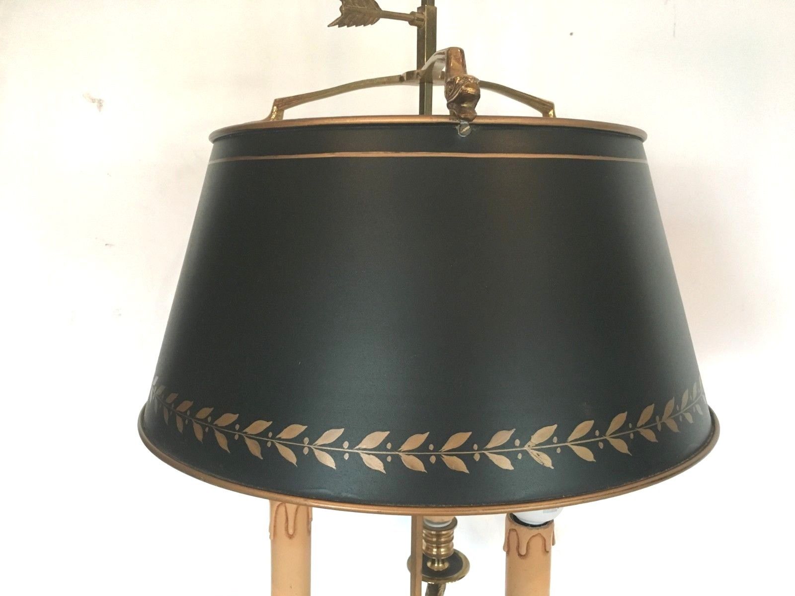 Lamp in bronze and painted metal