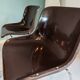 4 Vintage Space Age Chocolate Brown & Chrome Chairs 1970