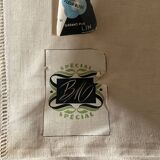 Linen canvas trousseau reserve sheet Le Bon Marché 1960