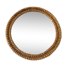 Vintage mirror in braided straw 60