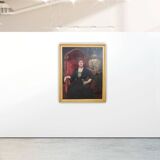 Large oil painting on canvas, portrait of a lady, signed and dated 1913