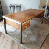 Large desk in burlwood