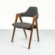 Chaise Compass en teck par Kai Kristiansen pour SVA Møbler, 1960