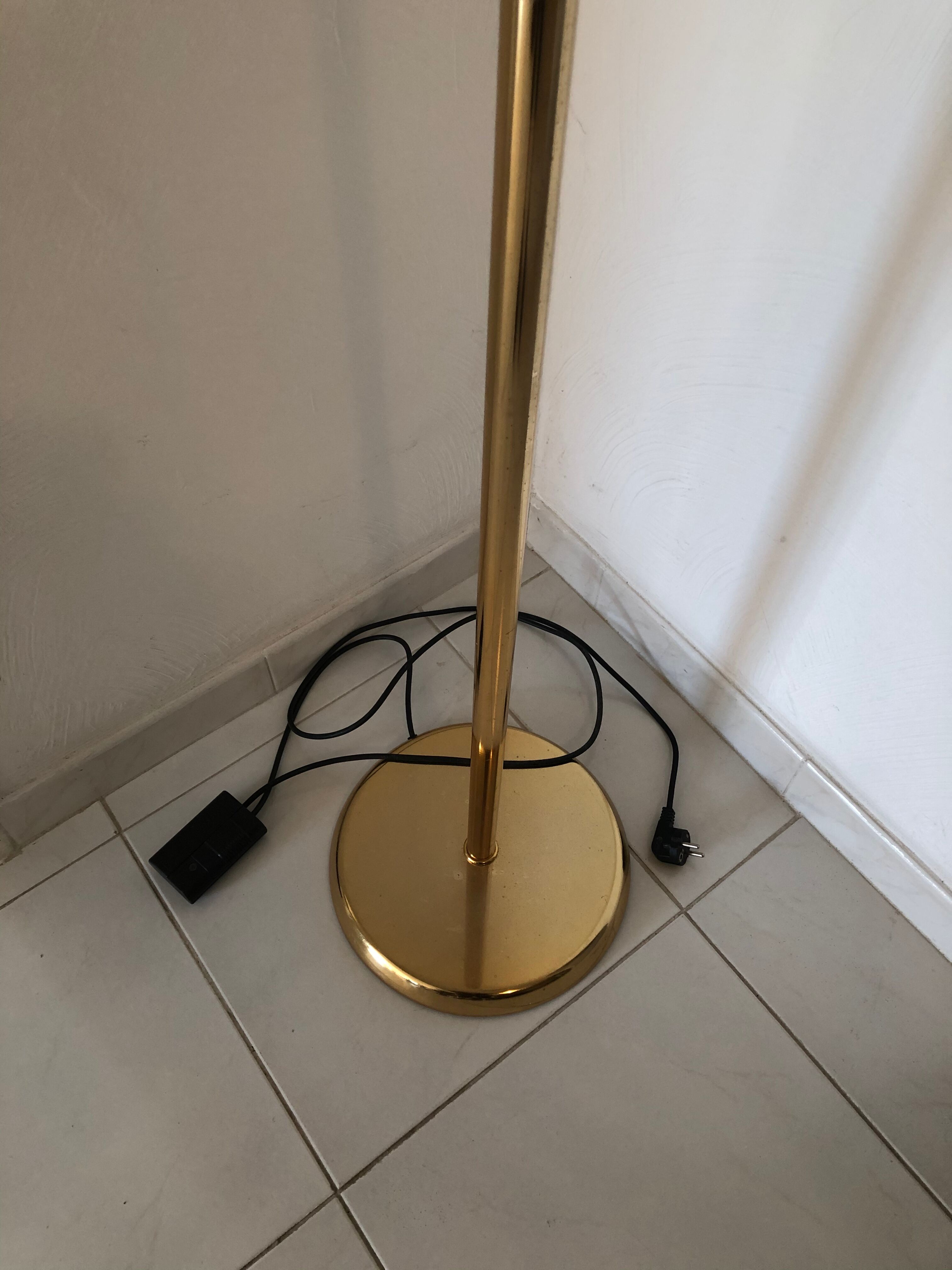 Lampadaire halogène doré vintage