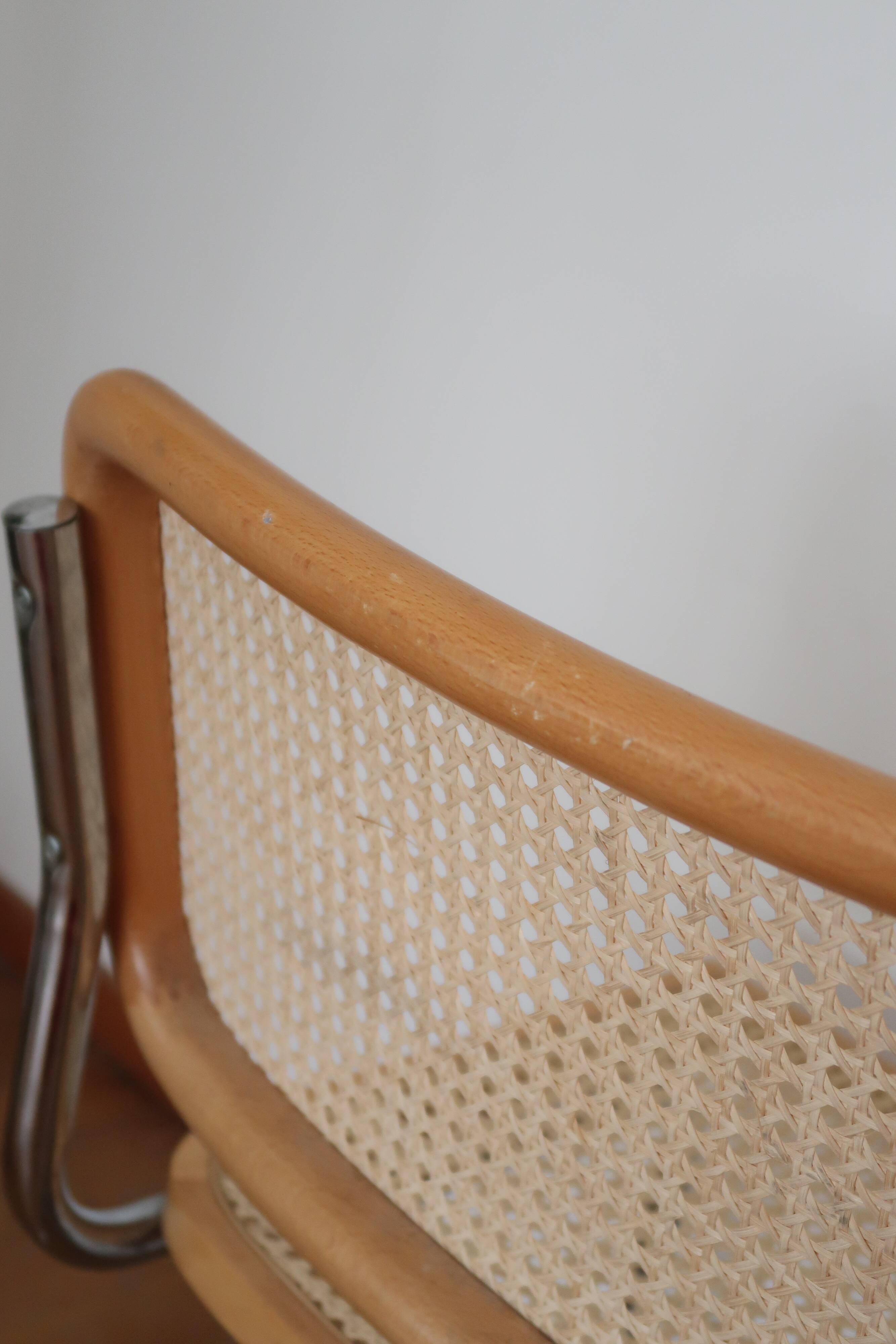 4 chairs cannage and chrome