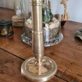 Copper and brass candle holder