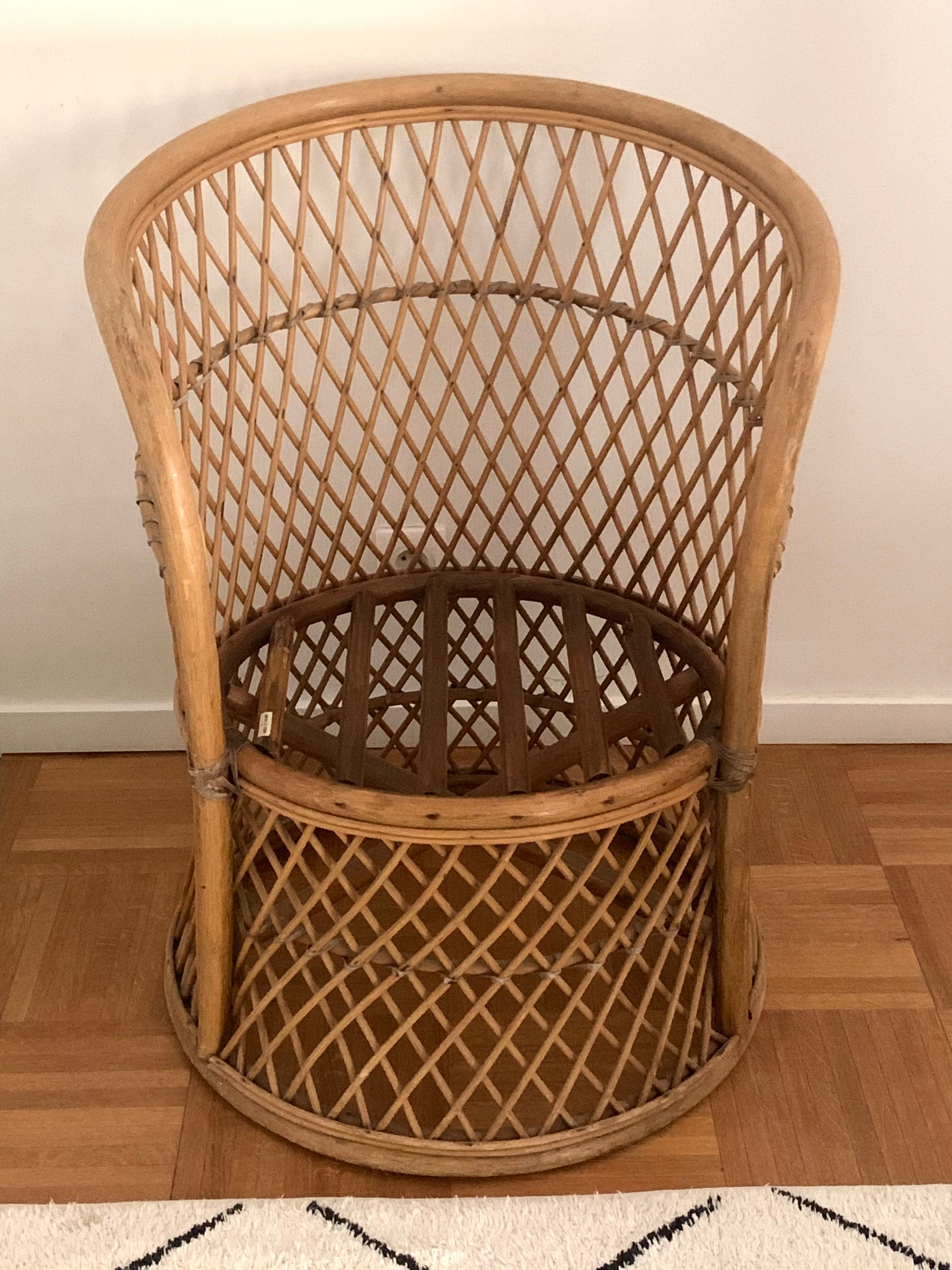 Rattan armchair 1970s
