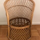 Fauteuil en rotin 1970s