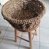 Woven round basket