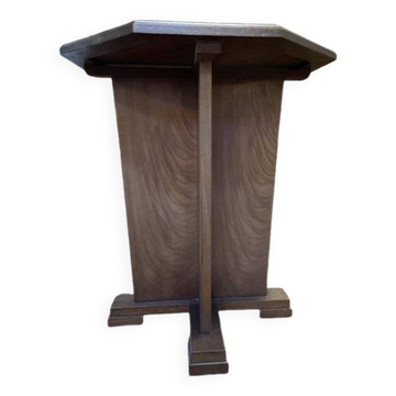 Art deco period pedestal table in solid mahogany