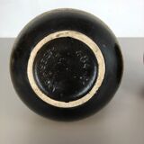 Set of two pottery fat lava vases model "484-21" made by Scheurich Germany 1970s
