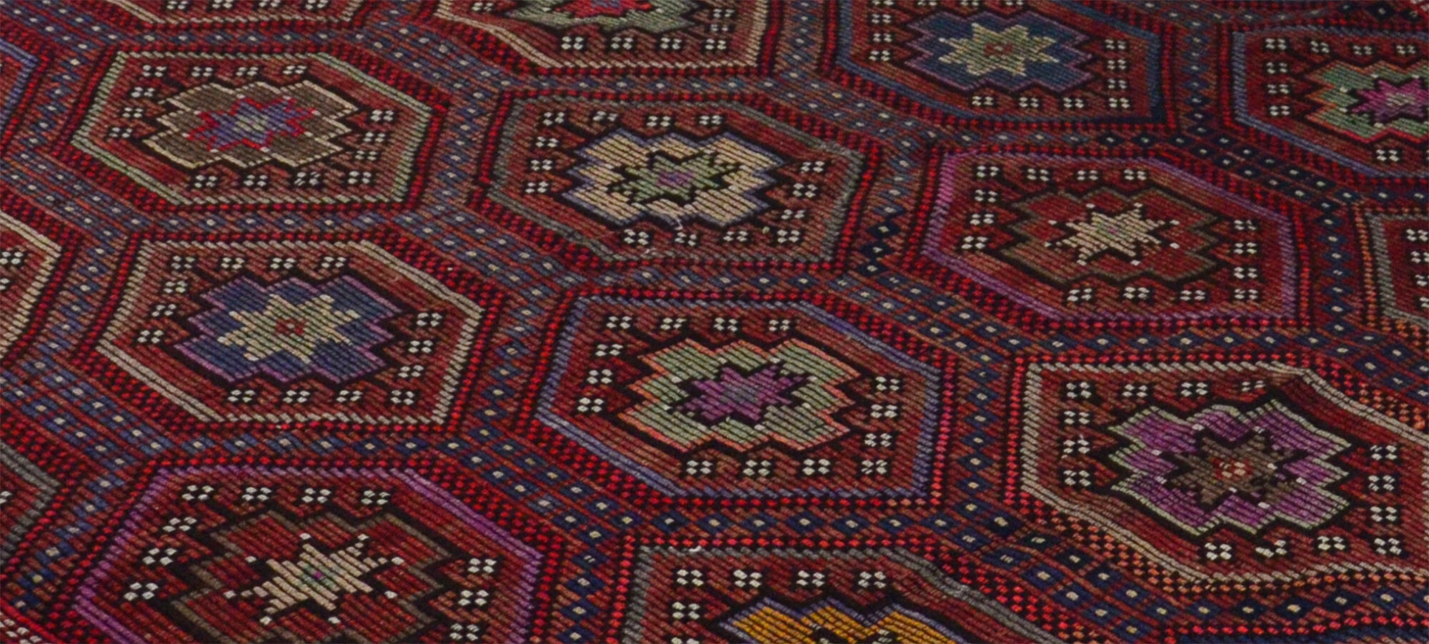 Anatolian handmade kilim rug 291 cm x 193 cm