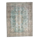 1970s Vintage Persian Handmade Wool Cotton Light Blue Area Rug 285x383
