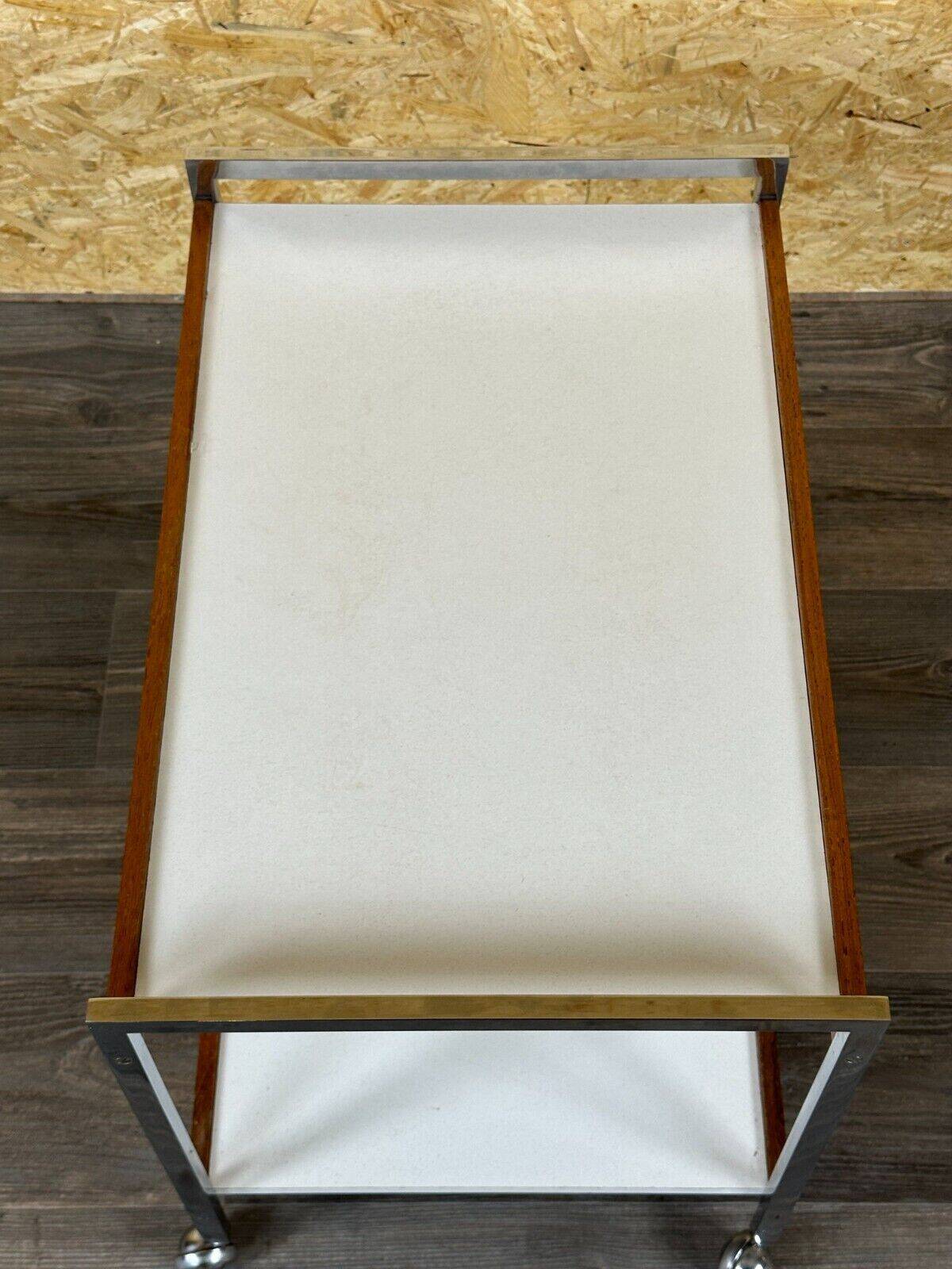 60s 70s serving trolley dinette made of teak & chrome Danish Modern Design