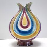 Ceramic Vase Attributed to Italo Casini with Iridescent Colors, Italy
