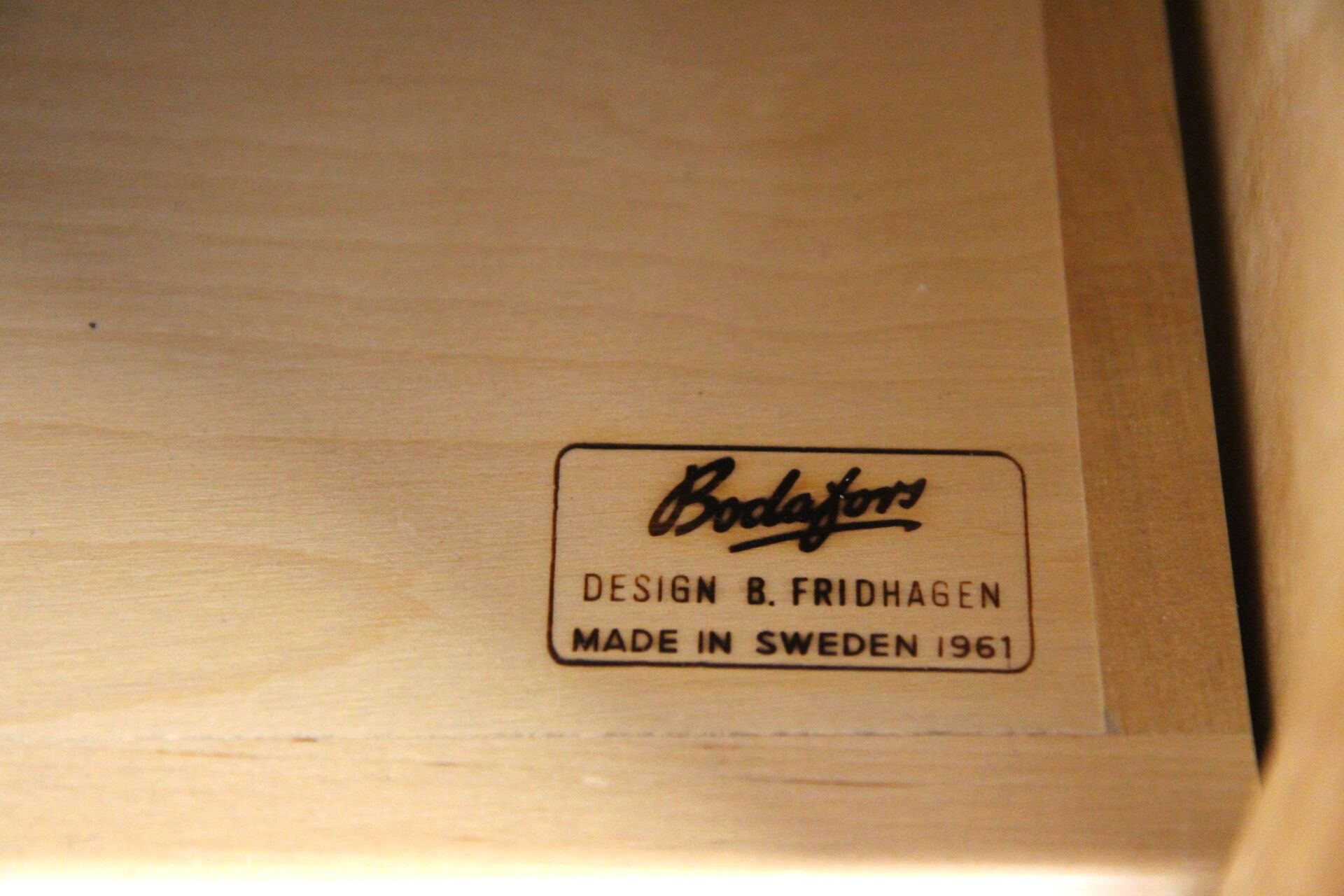 Scandinavian chest of drawers-library "variett", Bertil Fridhagen, Bodafors, Sweden, 1960